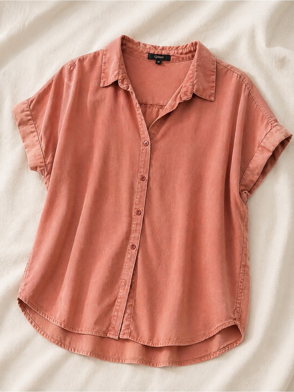 Quince Women's Button-Down Shirt in Dusty Terracotta